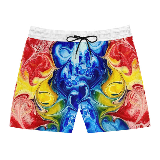 Men's Vibrant Swim Shorts, Pool Wear, Swim Trunks