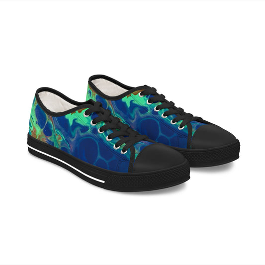 Stylish Women's Low Top Sneakers with Abstract Design, Casual Footwear, Everyday Sneakers
