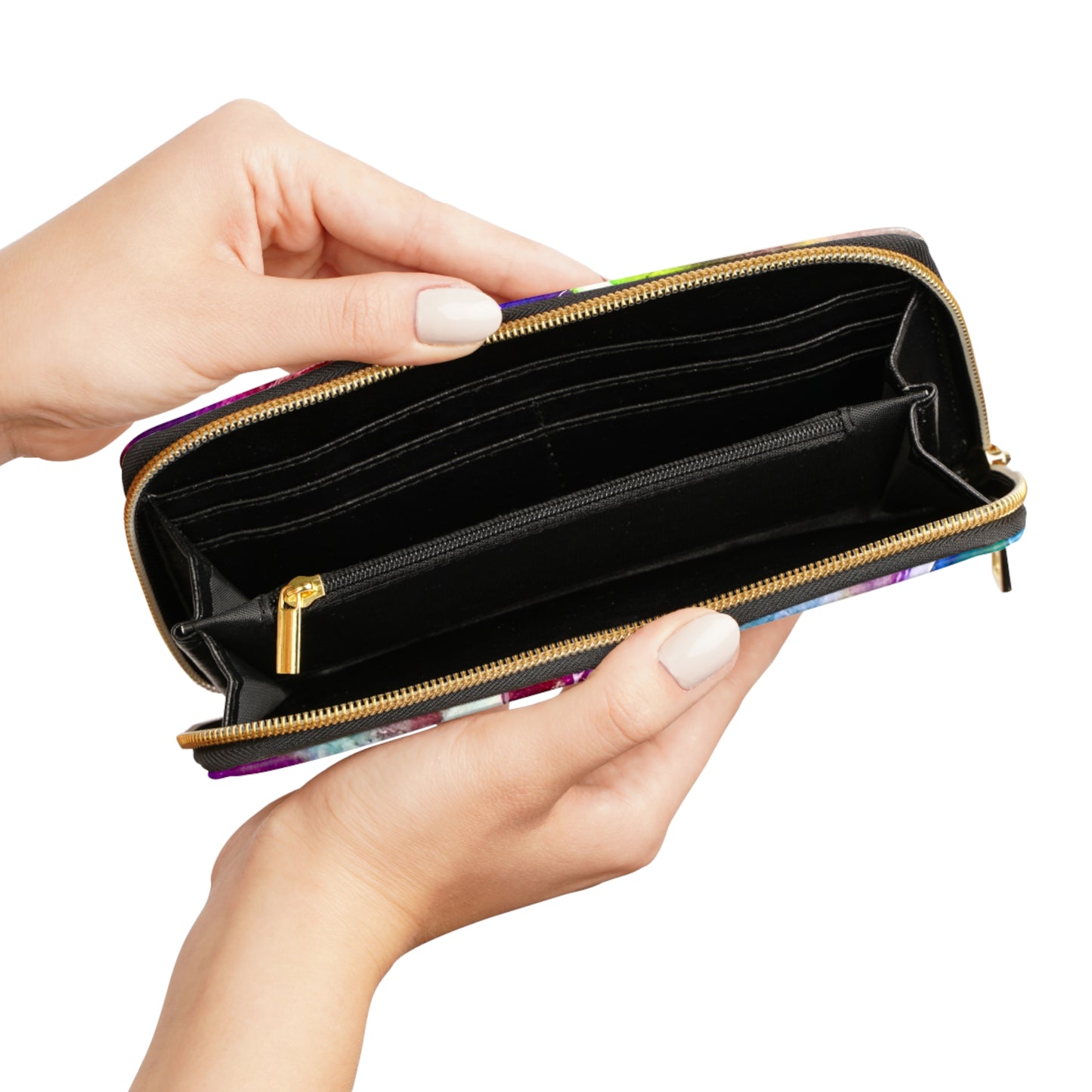 Abstract Zipper Wallet