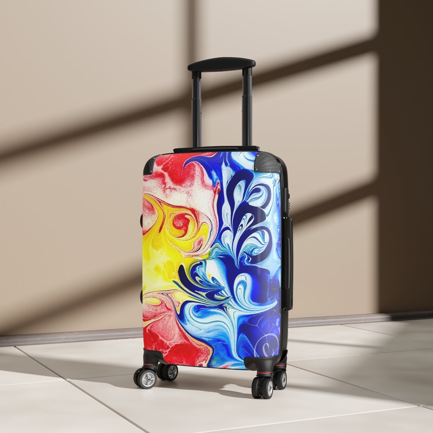 Vibrant Travel Suitcase "Our take on the Newfoundland flag"