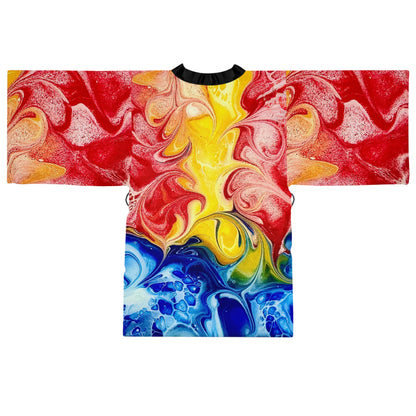 Vibrant Long Sleeve Kimono Robe "Our take on the Newfoundland flag"