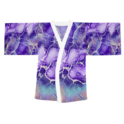 Vibrant Abstract Long Sleeve Kimono Robe