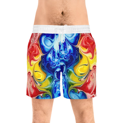 Men's Vibrant Swim Shorts, Pool Wear, Swim Trunks