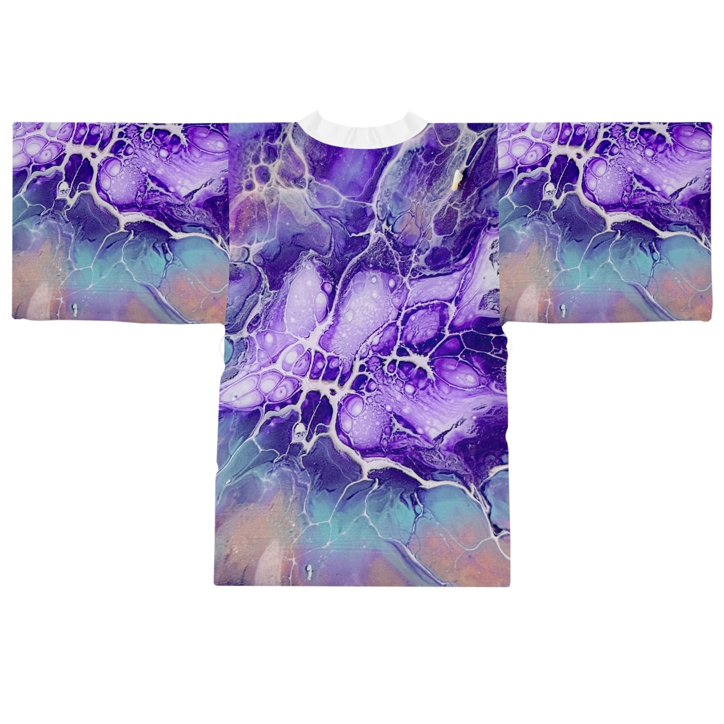 Vibrant Abstract Long Sleeve Kimono Robe