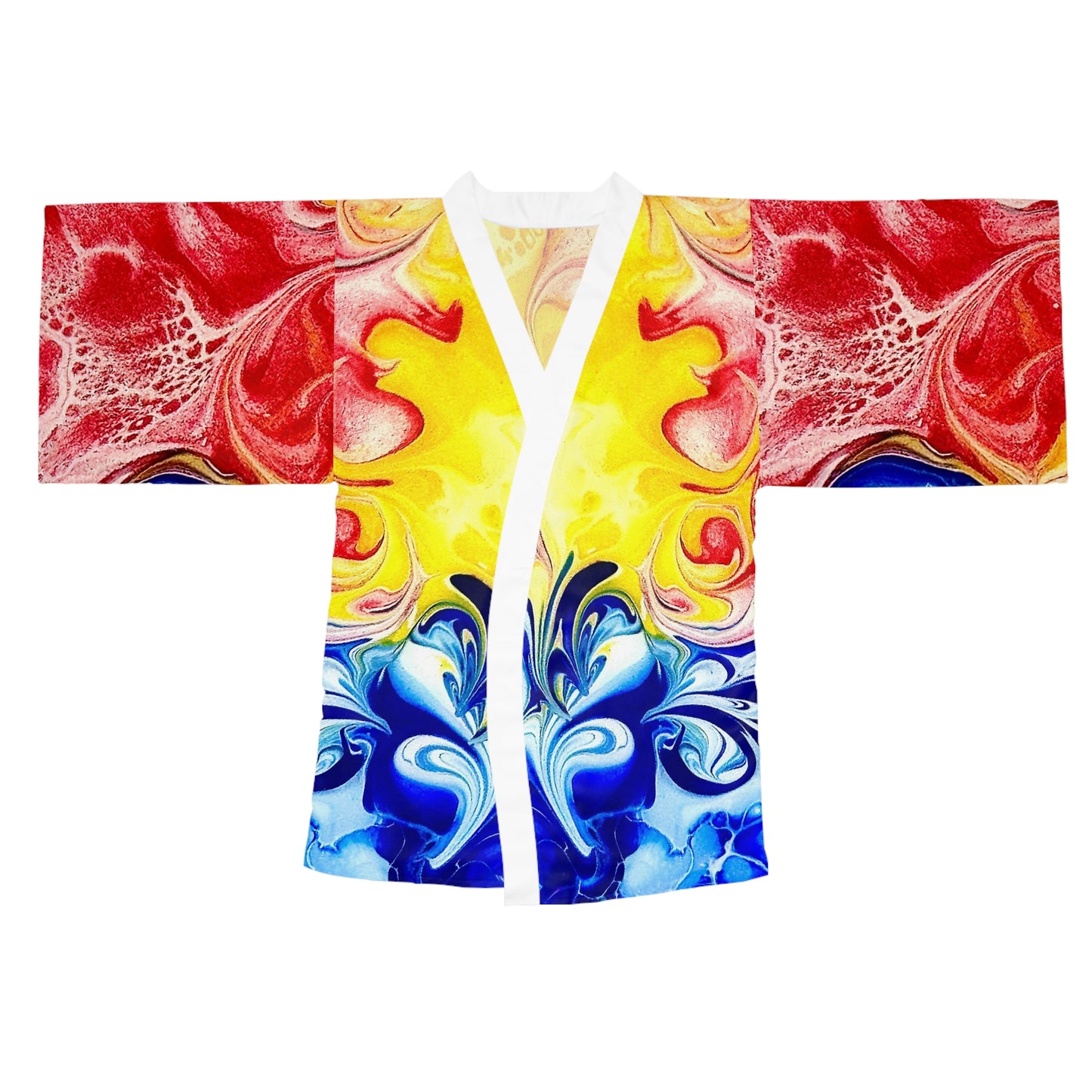 Vibrant Long Sleeve Kimono Robe "Our take on the Newfoundland flag"