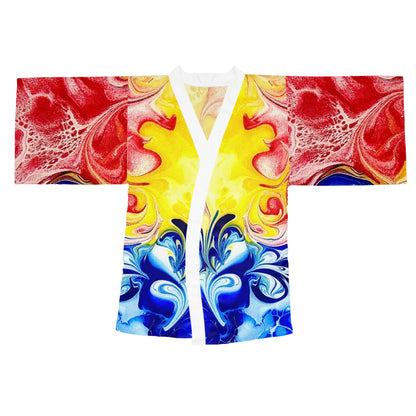 Vibrant Long Sleeve Kimono Robe "Our take on the Newfoundland flag"