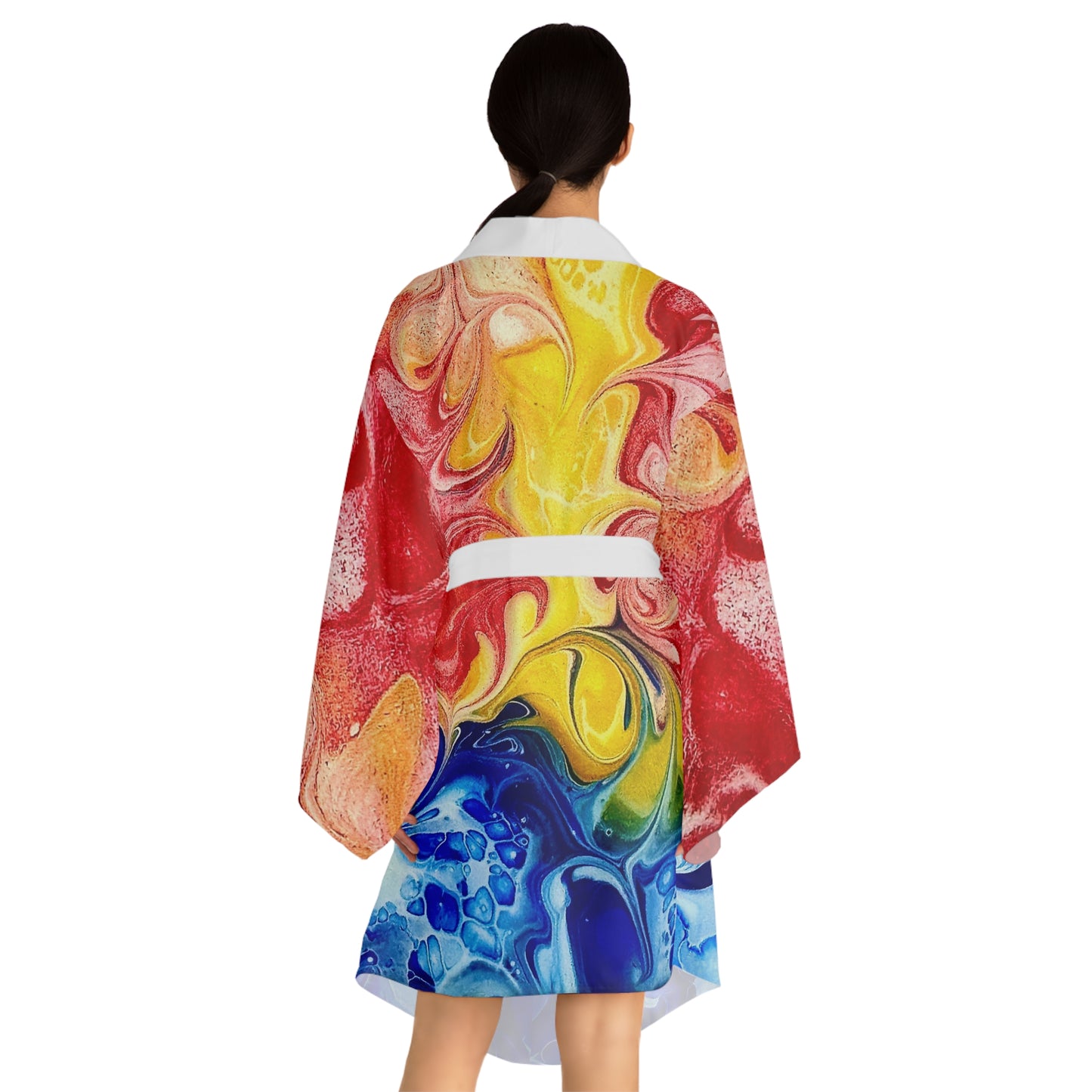 Vibrant Long Sleeve Kimono Robe "Our take on the Newfoundland flag"