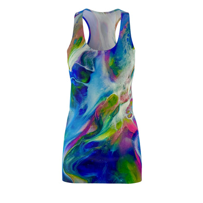Vibrant Abstract Racerback Dress