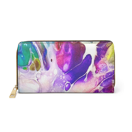 Abstract Zipper Wallet