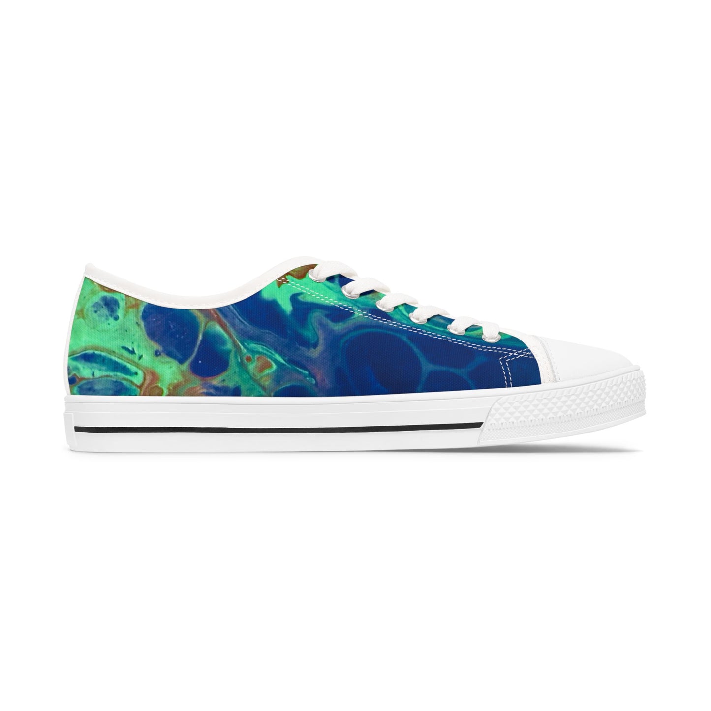Stylish Women's Low Top Sneakers with Abstract Design, Casual Footwear, Everyday Sneakers