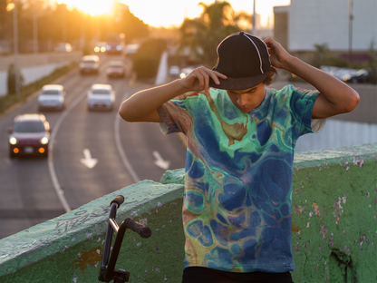 Vibrant Abstract Men's T-Shirt, Colorful Tee, Unique Graphic Shirt, Summer Wear, Art-Inspired Fashion, Gift for Men, Casual Style