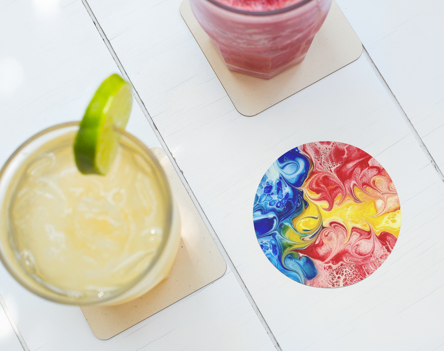 Ceramic Coaster Set "Our take on the Newfoundland Flag"