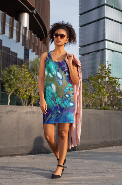 Vibrant Abstract Racerback Dress