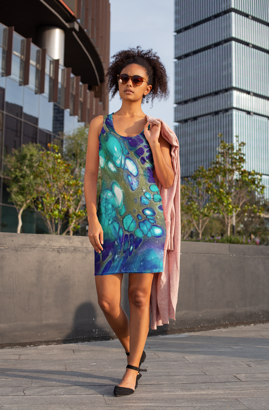 Vibrant Abstract Racerback Dress
