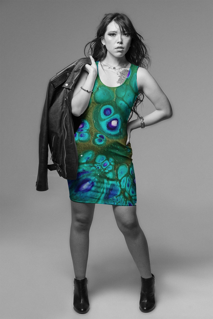 Vibrant Abstract Racerback Dress