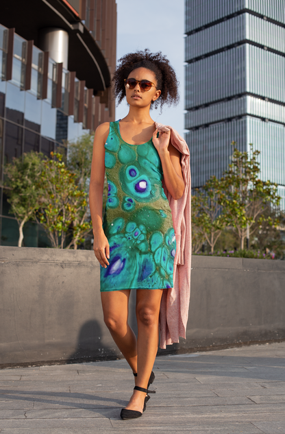 Vibrant Abstract Racerback Dress