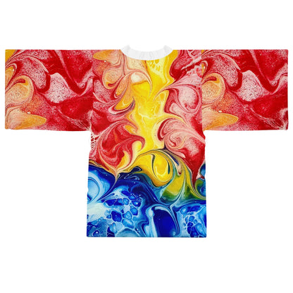 Vibrant Long Sleeve Kimono Robe "Our take on the Newfoundland flag"
