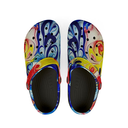 Colorful Comfort Clogs "Our take on the Newfoundland flag"