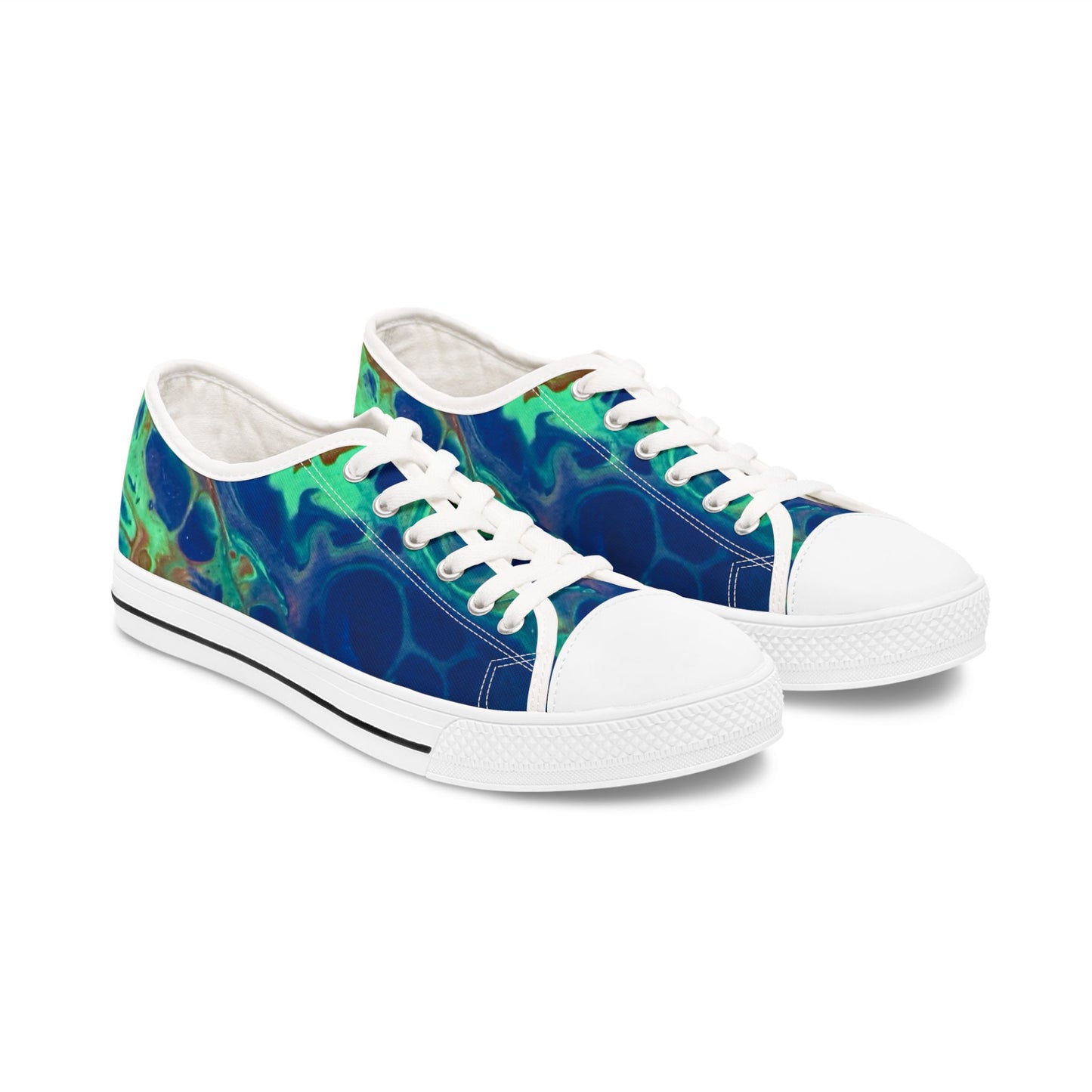 Stylish Women's Low Top Sneakers with Abstract Design, Casual Footwear, Everyday Sneakers