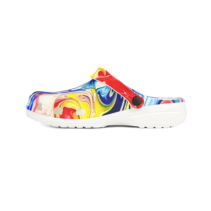 Colorful Comfort Clogs "Our take on the Newfoundland flag"