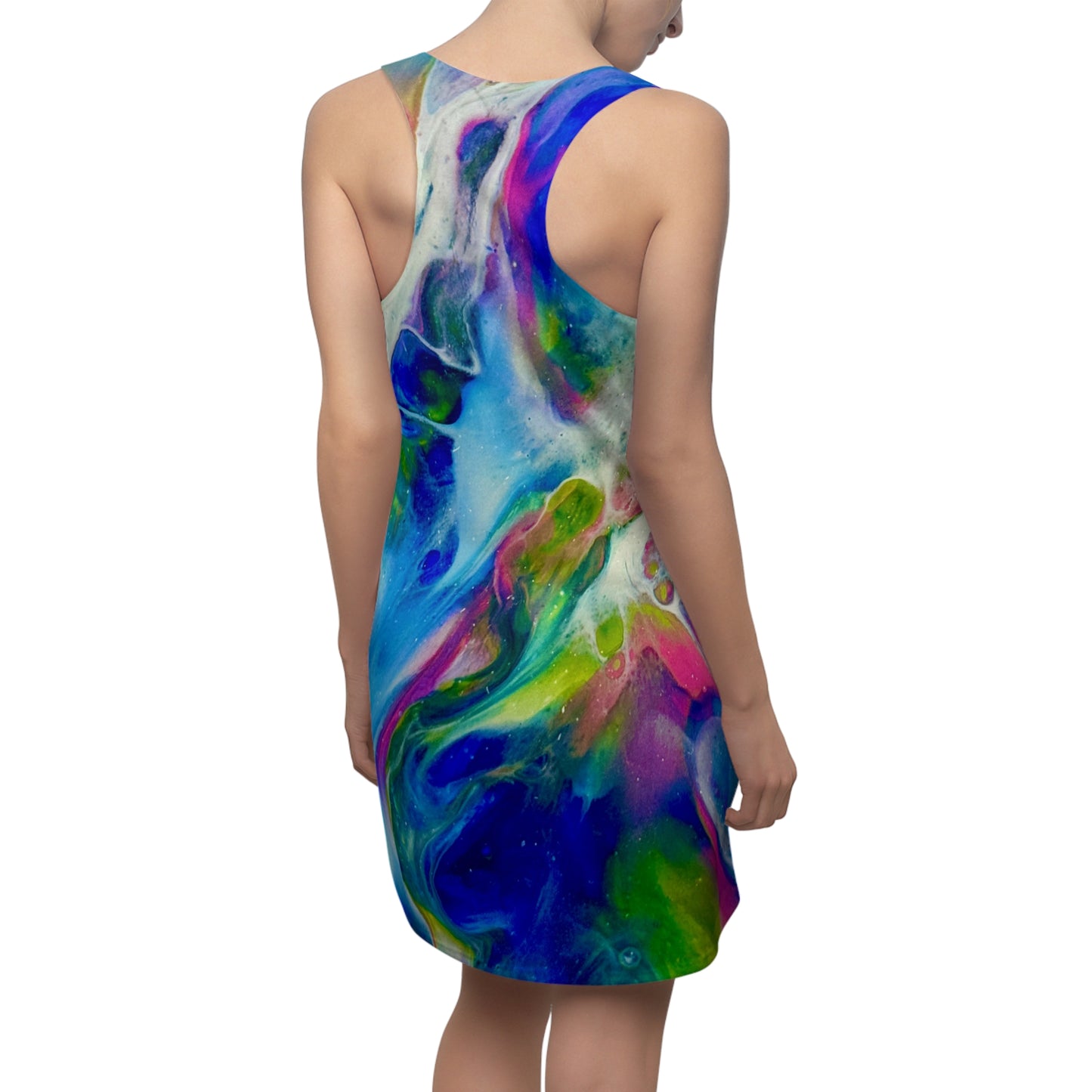 Vibrant Abstract Racerback Dress