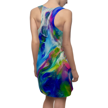 Vibrant Abstract Racerback Dress