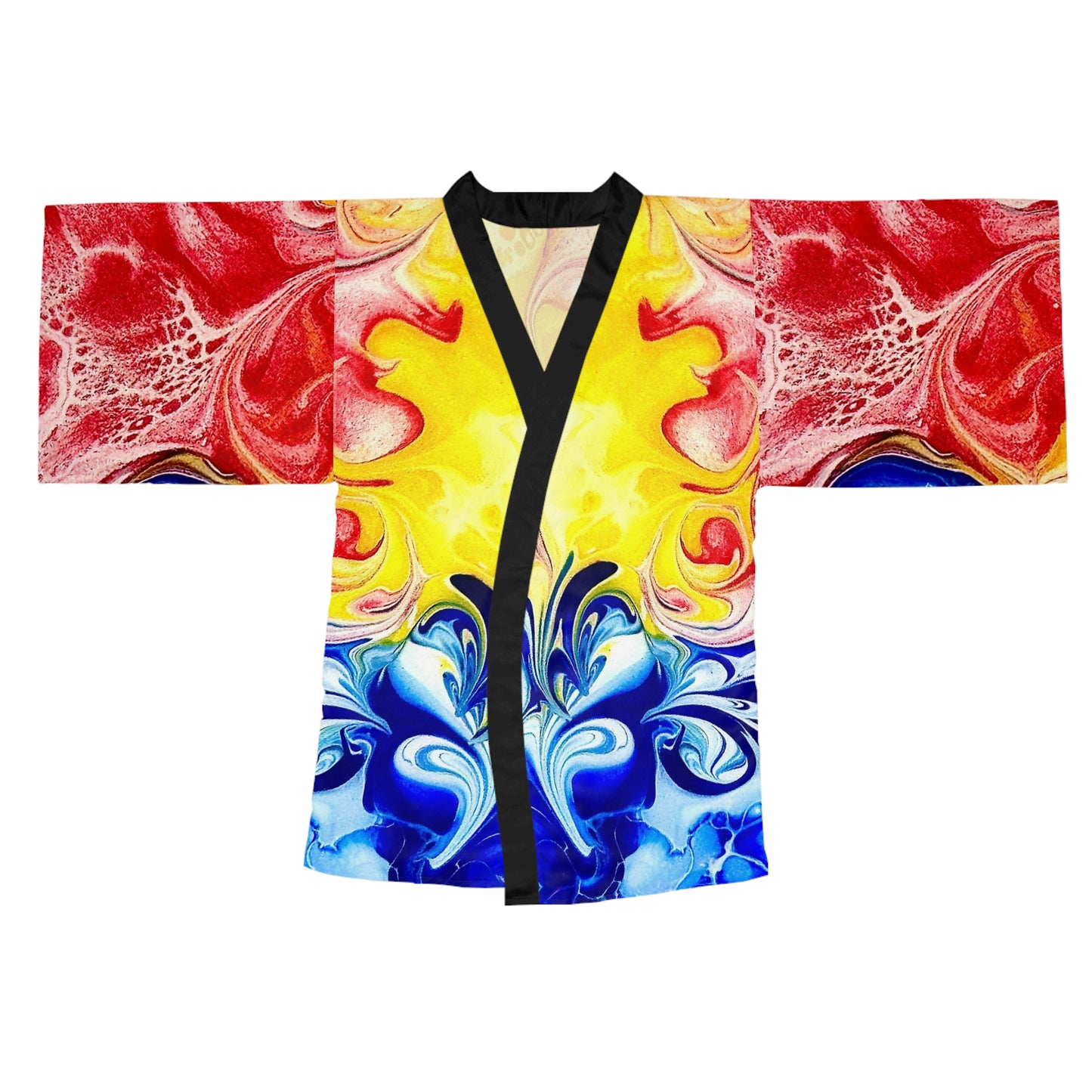 Vibrant Long Sleeve Kimono Robe "Our take on the Newfoundland flag"