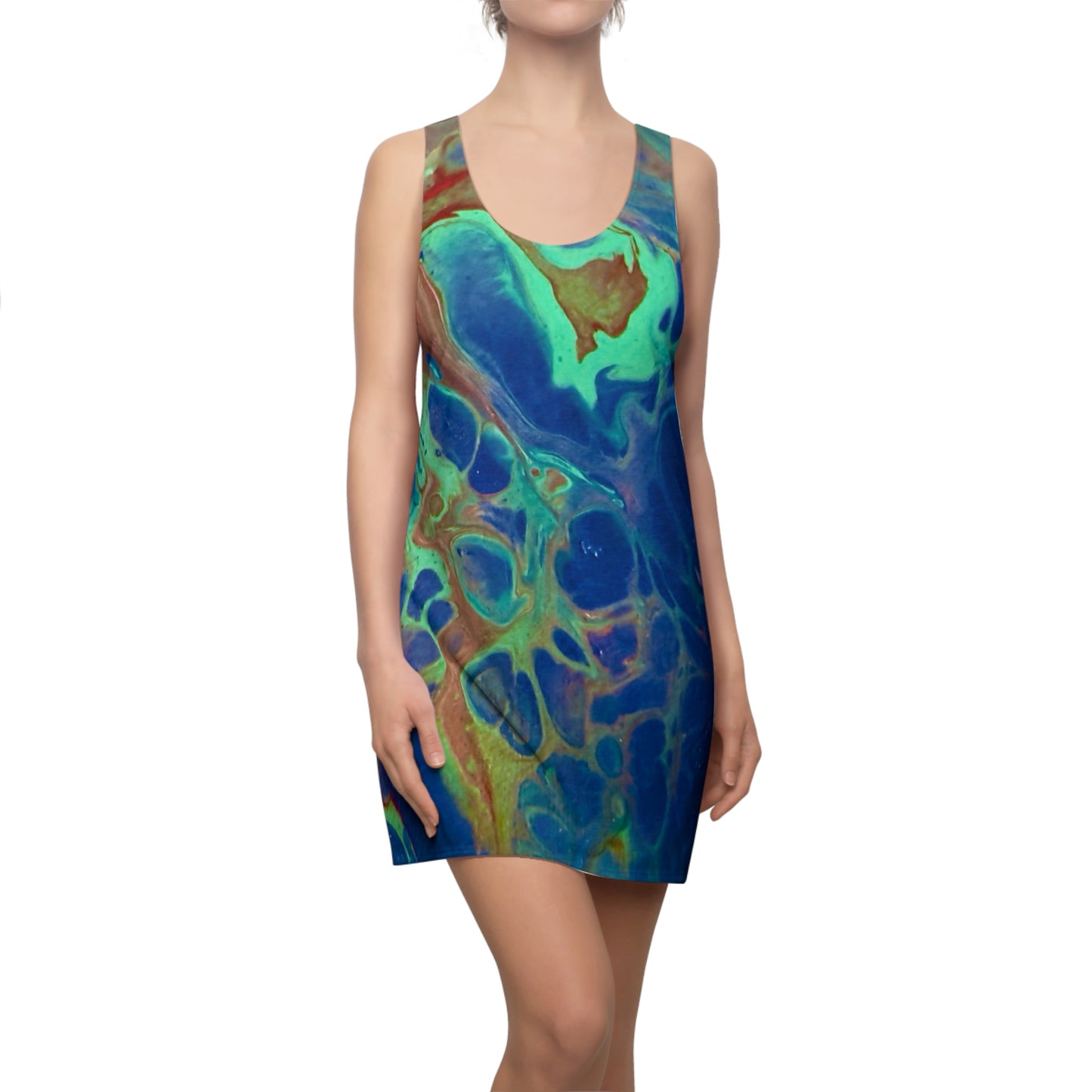 Vibrant Abstract Racerback Dress